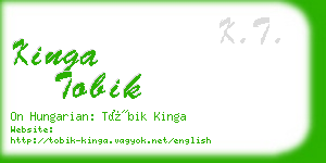 kinga tobik business card